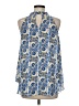 Kaari Blue 100% Polyester Blue Sleeveless Blouse Size M - photo 2
