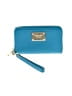 MICHAEL Michael Kors 100% Leather Teal Blue Leather Wristlet One size - photo 1