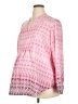 Gap - Maternity 100% Polyester Print Pink Long Sleeve Blouse Size XL Maternity - photo 1