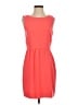 J.Crew 100% Polyester Solid Orange Pink Casual Dress Size 4 - photo 1