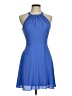 Express 100% Polyester Solid Blue Cocktail Dress Size 6 - photo 1