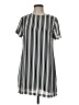 Olivaceous Stripes Silver Casual Dress Size M - photo 1
