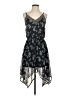 Xhilaration 100% Polyester Paisley Black Casual Dress Size S - photo 1