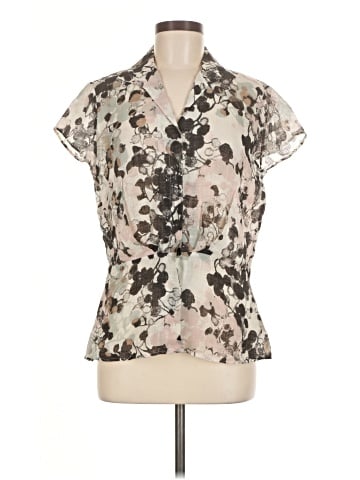Lafayette 148 New York Short Sleeve Blouse (view 1)