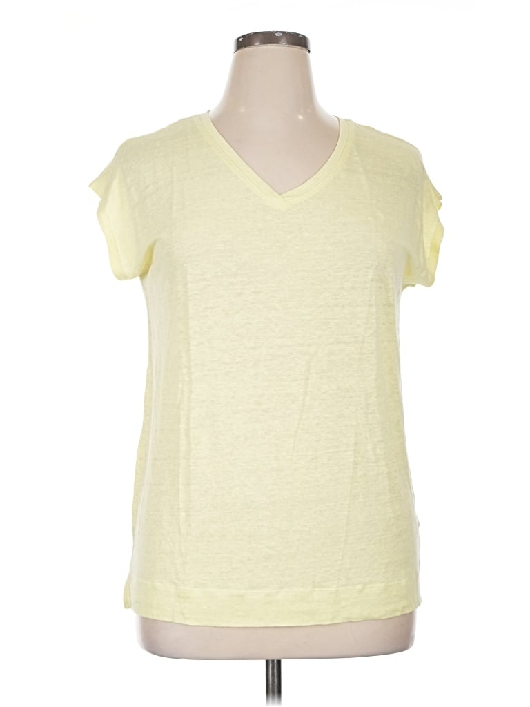 Pre-owned Adrienne Vittadini Short Sleeve T-shirt In Yellow