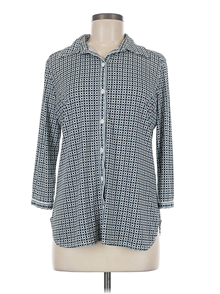 Pre-owned Max Studio 3/4 Sleeve Blouse In Blue