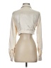 Forever 21 100% Polyester Metallic Ivory Long Sleeve Blouse Size S - photo 2