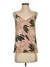 Babaton 100% Polyester Floral Tropical Tan Sleeveless Blouse Size S - photo 1