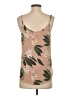 Babaton 100% Polyester Floral Tropical Tan Sleeveless Blouse Size S - photo 2