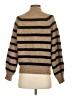 MNG Stripes Brown Turtleneck Sweater Size XS - photo 2