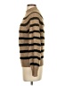 MNG Stripes Brown Turtleneck Sweater Size XS - photo 5