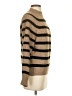 MNG Stripes Brown Turtleneck Sweater Size XS - photo 4