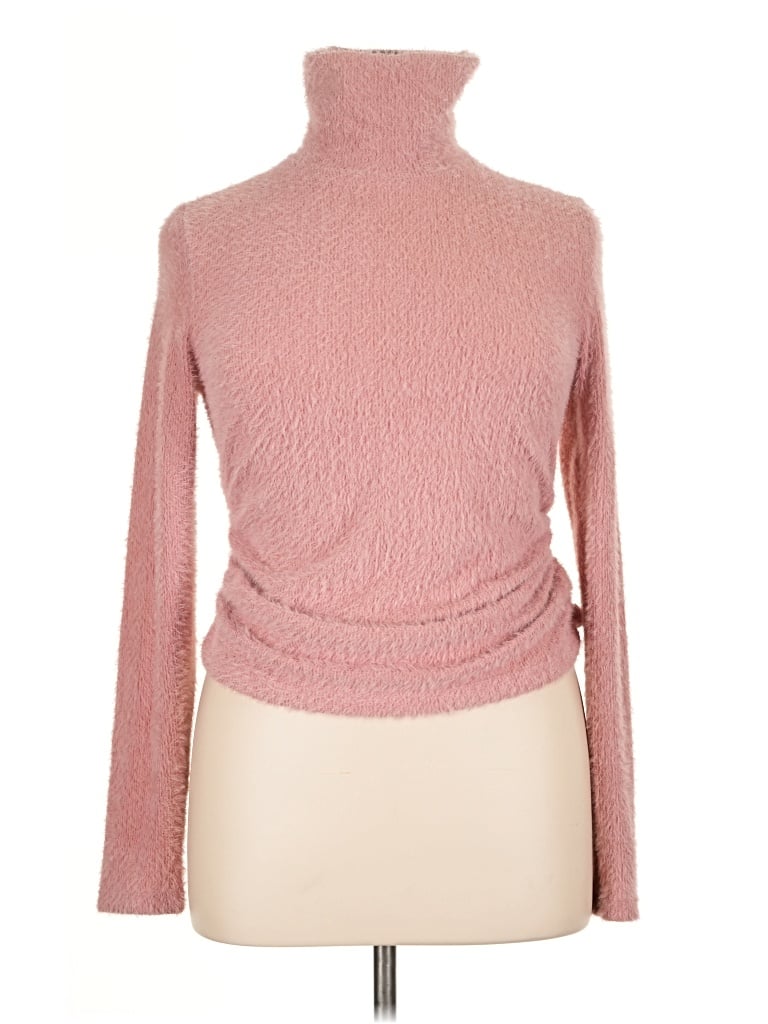 Pre-owned Shein Turtleneck Sweater In Pink