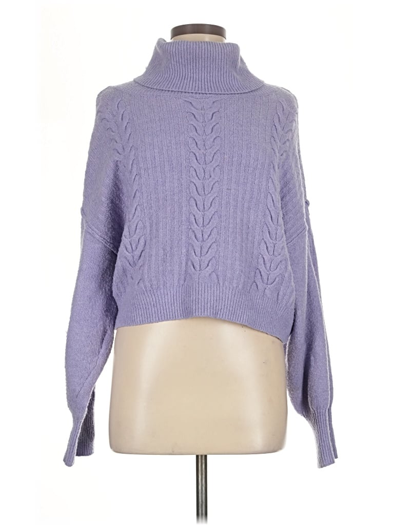 Pre-owned Wild Fable Turtleneck Sweater In Purple