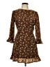 Et Clet 100% Polyester Paisley Brown Casual Dress Size L - photo 1
