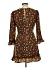Et Clet 100% Polyester Paisley Brown Casual Dress Size L - photo 2
