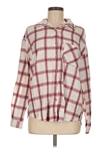 Just Polly Long Sleeve Button-Down Shirt (view 1)