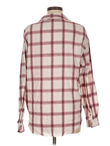 Just Polly Long Sleeve Button-Down Shirt (view 2)