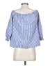 Elle Blue 3/4 Sleeve Blouse Size S - photo 2