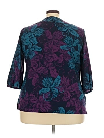 Basic Editions 3/4 Sleeve Blouse (view 2)