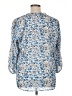 Carolina Belle 100% Polyester Floral Blue 3/4 Sleeve Blouse Size XL - photo 2