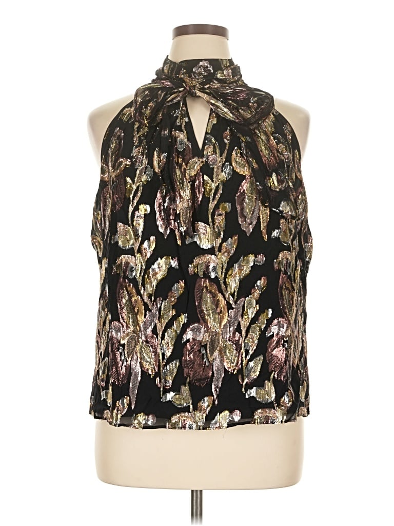 White House Black Market Sleeveless Blouse In Black