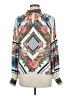 Jealous Tomato 100% Polyester Print Ivory Long Sleeve Blouse Size M - photo 2
