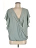 Jessica Simpson 100% Polyester Teal Short Sleeve Blouse Size M - photo 1