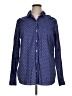 Old Navy 100% Cotton Polka Dots Blue Long Sleeve Button-Down Shirt Size XL (tall) - photo 1
