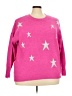 Vince Camuto Stars Pink Pullover Sweater Size 2X - photo 1