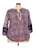 Ruby Rd. Blue 3/4 Sleeve Blouse Size 2X - photo 1