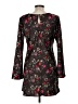 Gap 100% Polyester Floral Black Casual Dress Size M - photo 2
