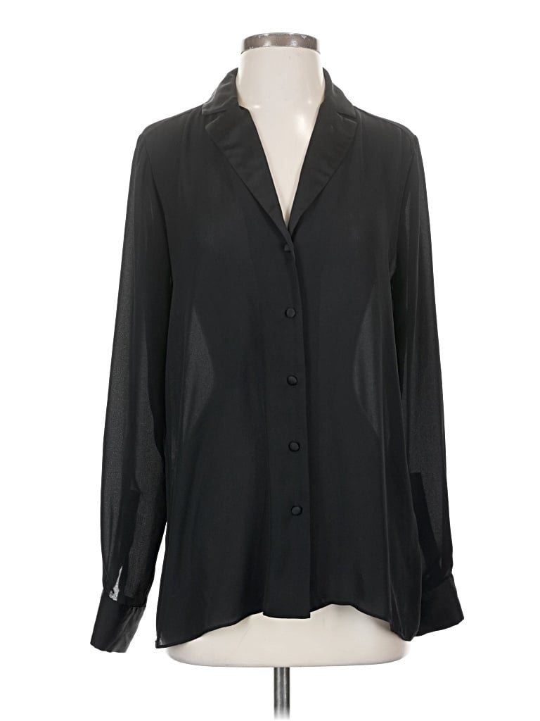 Pre-owned Joe Fresh Long Sleeve Blouse In Black