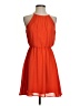 Dina Be 100% Polyester Solid Orange Casual Dress Size S - photo 1