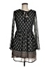 Xhilaration 100% Polyester Paisley Black Casual Dress Size M - photo 1