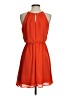 Dina Be 100% Polyester Solid Orange Casual Dress Size S - photo 2