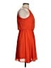 Dina Be 100% Polyester Solid Orange Casual Dress Size S - photo 4