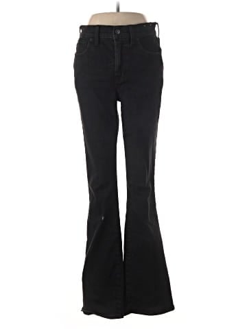 Madewell Tall Kick Out Crop Jeans in Black Rinse Wash (view 1)