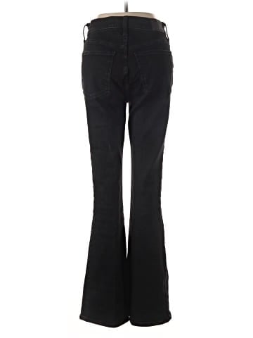 Madewell Tall Kick Out Crop Jeans in Black Rinse Wash (view 2)