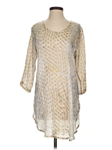 Johnny Was 3/4 Sleeve Silk Top (view 1)