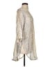 Johnny Was 100% Silk Silver 3/4 Sleeve Silk Top Size S - photo 4