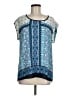 Daniel Rainn 100% Polyester Blue Short Sleeve Blouse Size M - photo 1