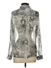 TOBI Animal Print Silver Long Sleeve Blouse Size S - photo 2