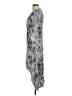Express 100% Rayon Paisley Silver Casual Dress Size Med Petite - photo 5