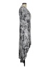 Express 100% Rayon Paisley Silver Casual Dress Size Med Petite - photo 4