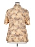 Assorted Brands 100% Cupro Animal Print Gold Short Sleeve Blouse Size EU 52 / US 22 - photo 2