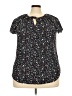 SimpleFun 100% Polyester Black Short Sleeve Blouse Size 2X - photo 1