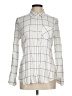 Gap Plaid Ivory Long Sleeve Button-Down Shirt Size M - photo 1