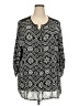 Bobeau 100% Rayon Black 3/4 Sleeve Blouse Size 2X - photo 1