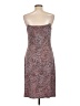 BCBG Animal Print Burgundy Cocktail Dress Size L - photo 2